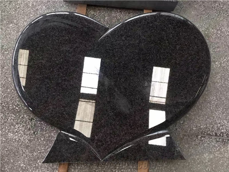 Granite Heart Tombstones Padang Grey Upright Monuments for Cemetery