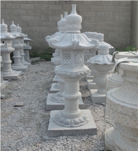 High Quality Oriental Grey Granite Stone Lantern for Landscaping Park Dector Lantern