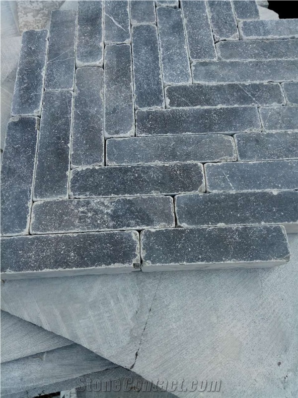 Loose Cobble Stone for Walkway Pavers Blue Limestone Tumbled Patio for Driveway Paving Stone