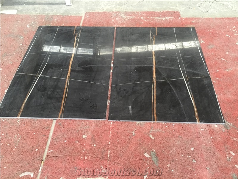 Luaren Gold Black Marble Ties for Wall Covering Tiles Project Use