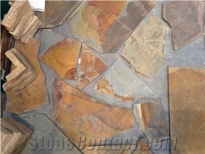 Natural Stone Irregular Flagstone Natural Split for Exterior Dector, Flagstone Walkway Pavers