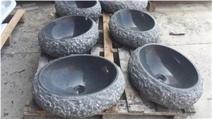 Natural Stone Wash Bowls Granite G654 Round Basin for Bathroom