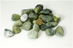 Outdoor Green Pebble Stone, Garden Gravel Stone for Decoration