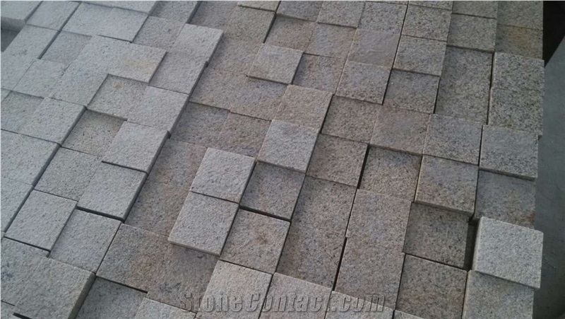 Red Granite Landscaping Stone Cubic Pavers for Driveway