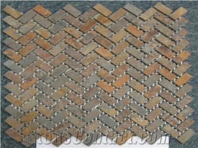 Slate Flagstone Pattern, Slate Tiles for Floor Covering, Wall Cladding Use, Natural Split Finish