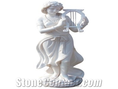 Western Style White Marble Sculpture Figure, Human Sculpture, Garden Statue