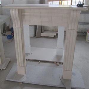 White Marble Fireplace Hearth, Fireplace Mantel