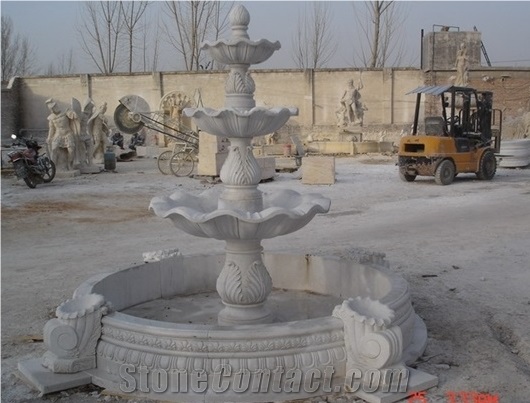 White Marble Fountains/ Sculptured Garden Water Fountain