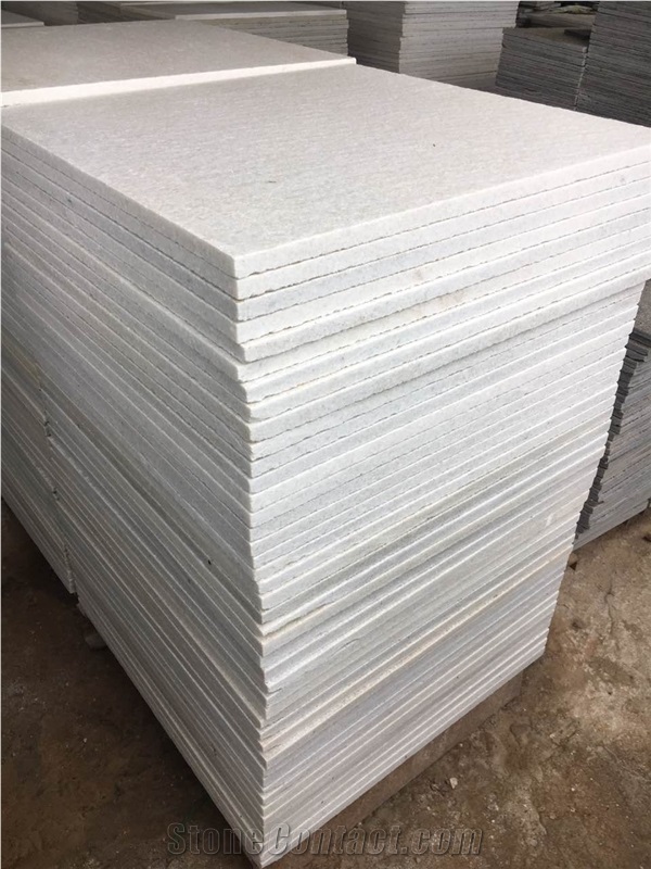 White Quartzite Coping Bullnose for Swimming Pool Cut to Size Tiles
