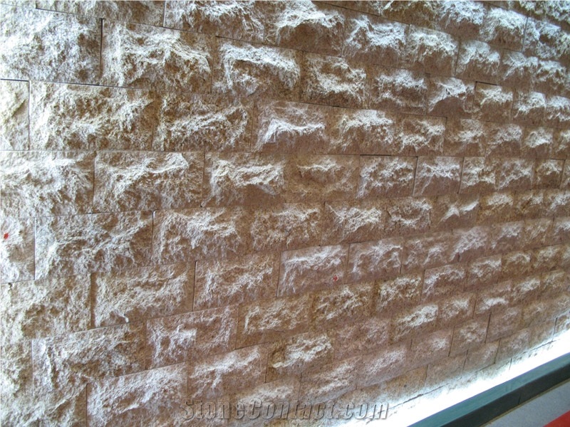 Yellow Sandstone Wall Stone, Landscaping Stones Natural Surface for Wall Stone Covering Tiles