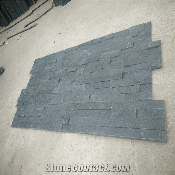 Black Quartzite,Wall Cladding,Natural,Building Decorative,Culture Stone,Stacked Veneer,Split Face,Garden Waterfall