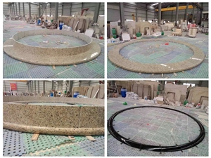 China Factory Best Price Good Service Natural Stone Quarry Wholesale Exotic River Gold Granite Slab with Iso9001