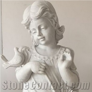 High Quality Haobo China Natural Stone Direct Hot Sale ,Wholesale Cheap Price,Outdoor Decoration Sculpture, Life-Size Marble Merry Baby Angels Models