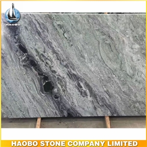 Own Factory Polished Tiles Haobo Green Granite Slabs Multicolor Green Polished Slabs Wholesale Flooring Tiles High Quality Slab