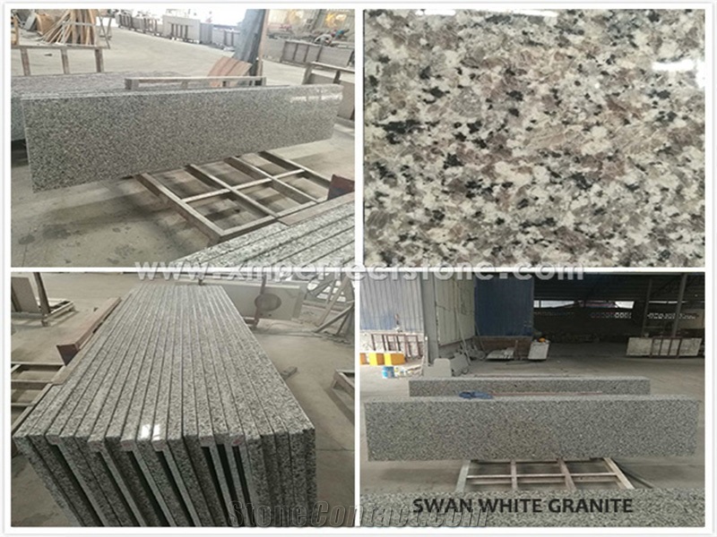 96 X26 Swan White Granite Counter Tops/Granite Reception Counter/Stone Reception Desk/Work Tops/Solid Surface Table Top