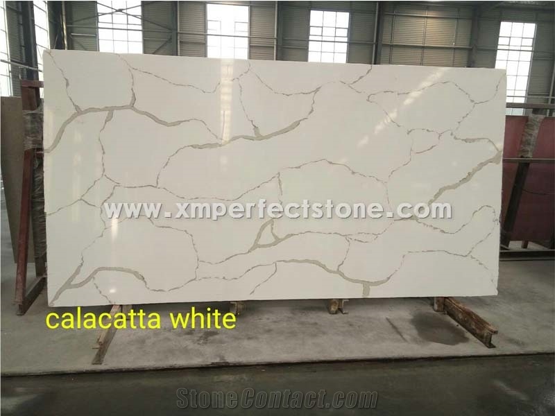 Calacatta Super White Quartz Stone Slabs&Tiles,Engineered Stone