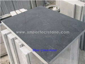 China Blue Limestone Paving Slabs & Tiles, Cobble Stone