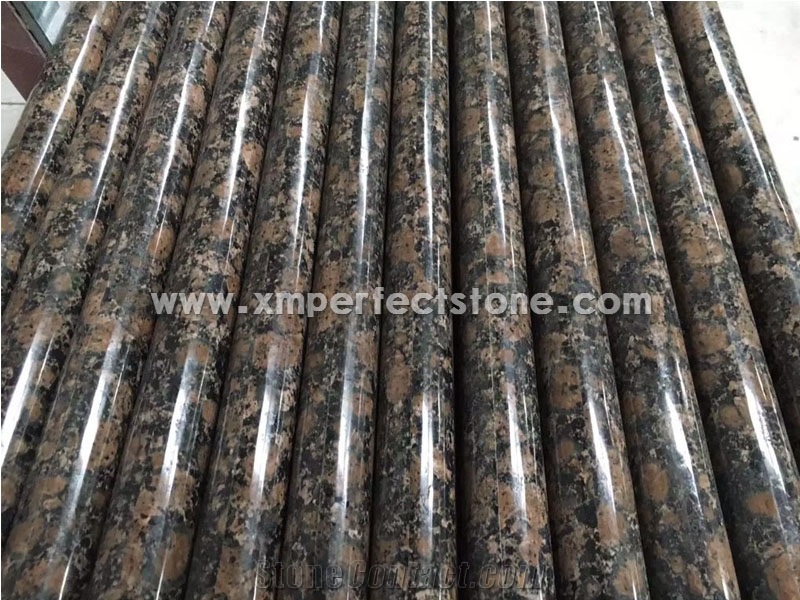 Full Bullnose Edge/Laminated Edge Prefab Baltic Brown Granite Countertops