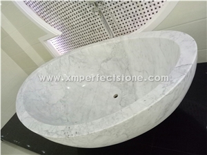 Italy Carrara White Marble Bathtub for Hotel/Home Decoration,White Natural Marble Bath Tub