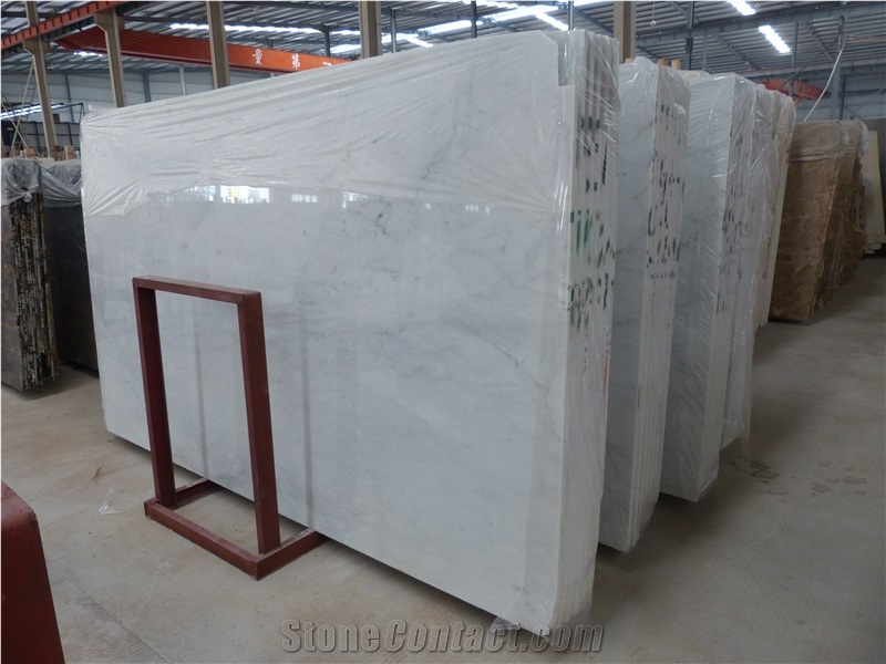 Natural Bianco Carrara White Marble for Tiles & Slabs Polished Cut to Size for Flooring Tiles, Wall Cladding, Slab for Counter Tops, Vanity Tops