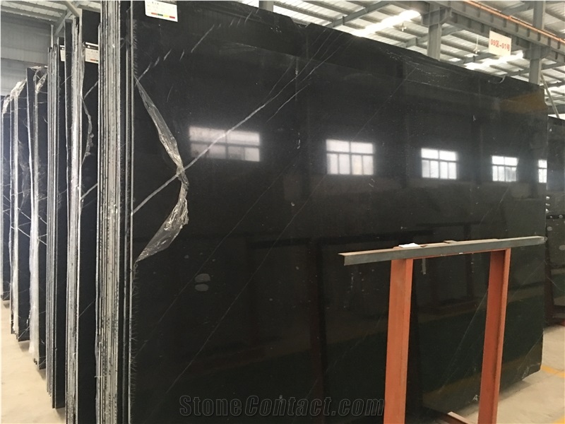 Black Marquina, China Nero Margiua Black Marble Slabs,Polished Cut to Size, Acided Finished, 240x120cm up Panels
