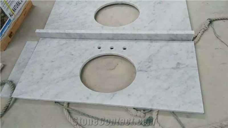 China White Marble Countertops and Bench Tops Factory, Quarry Owner and Good Finished Ways , Kitchen Workops, Desktops Island Tops