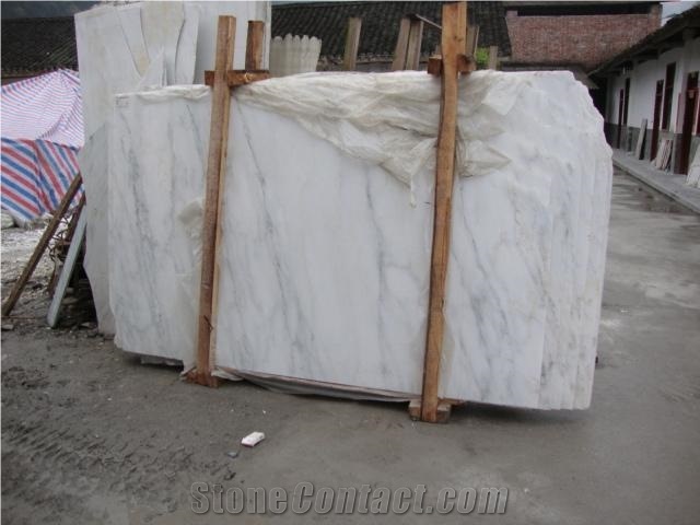 China White Marble Slabs, Tiles Orient White Marble Polished 18mm 20mm Sytipd Wall Coverings Flooring Skirting in French Pattern Opus Romano Jumbo