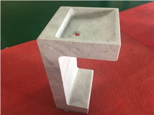 Marble Sink& Wash Basins,Abby Gray Pedestal Bowls-China Factory Manufactuer for interior decoration Project good polished shapes