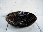Marble Sinks-Natural Stone Sinks for Bathroom, Round Basin-Natural Stone Sinks in D40cm X H15cm Polished, Natural Surface Finished