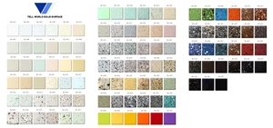 Eco-Quartz Stone Multi Colors 30mm/40mm Thick Reception Counter