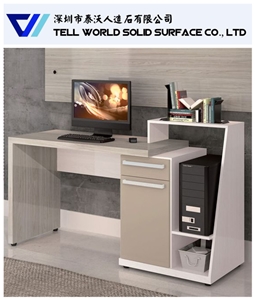 Simple Modern Style White Arcylic Home Bedroom Furniture Kids Study Desk