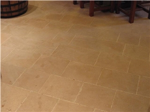 Ebur Limestone Floor Tiles, Tumbled Pattern