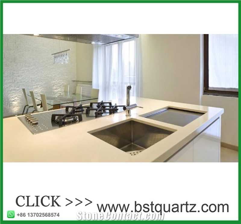 Bianco Drift Marble Looks Quartz Vein Surface Graceful Kitchen