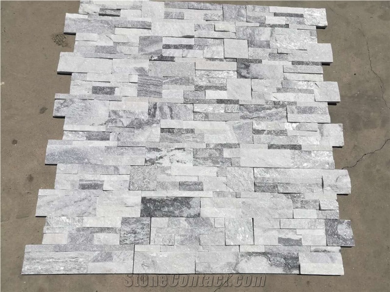 Cloudy Grey Marble Culture Stone, Wall Cladding , Stone Wall Decor, Exposed Wall Stone , Flexible Stone Veneer