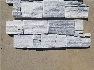 Cloudy Grey Marble Stone Veneer ,Natural Stone Veneer ,White and Grey Marble Stacked Stone Wall Cladding Stone ,Alaska Gray Brick Stone