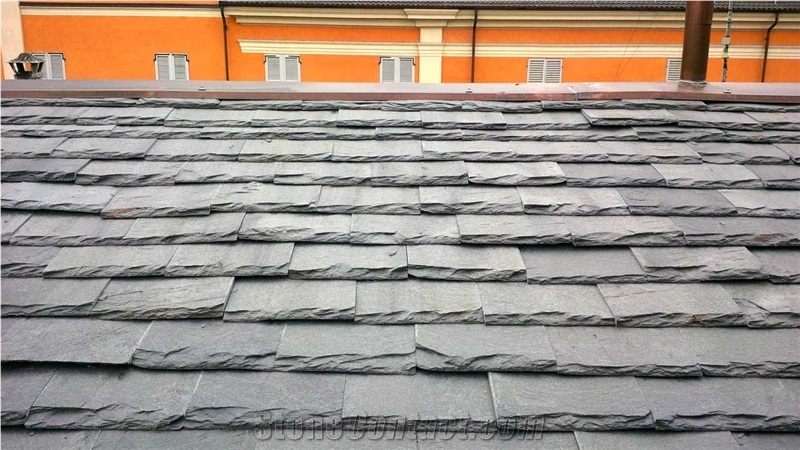 Natural Spilt Black Slate Stones,Roof Tiles,Roofing Tiles,Roof Covering,Roof Coating,Roof Tiles with Pre-Drilled Holes , Cut Side and Split Edges