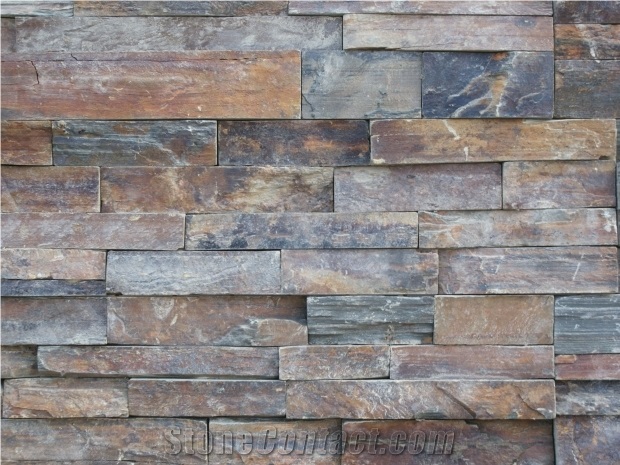 Rusty Slate Culture Stone, Rough Surfaces Without Cement. Stacked Stone Veneer,Flexible Stone Veneer and Exposed Wall Stone