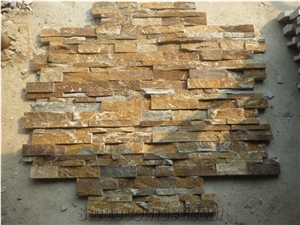 Yellow Slate Stone Cladding,Natural Stone ,Wall Ledger Panels,Slate Stone ,Outside Stone Wall Panels