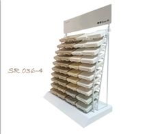 Sr023 Quartz Tile Display Table Rack for Showro0om with Logo Printed