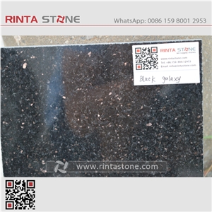 Black Galaxy Nero Start Gold Golden Point Dots Granite Dark Absolute Yellow Highlights Shining Stone Tiles Slabs for Countertops Kitchen Tops