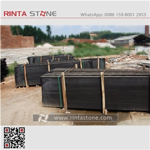 Dyed Black Granite China Taiwan Chili Painted Stone Oil Imperial Black Pure Full Absolute Black Cheaper Stone Tiles Slabs
