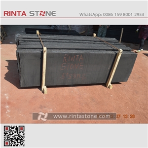 Dyed Black Granite China Taiwan Chili Painted Stone Oil Imperial Pure Full Absolute Black Cheaper Stone Tiles Slabs