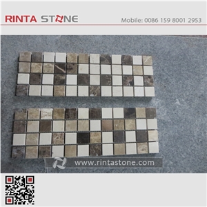 Natural Stone Mosaic Tiles,Marble Granite Bathroom Culture Wall Cladding Panel Format Decorative Chipped Pattern Composited Tiles Golden