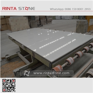 Snow Ice White Artificial Marble Stone Man Made Quartz Pure Crystal Absolute Milk Slabs Tiles