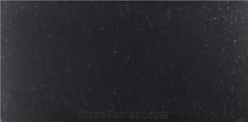 China Empire Black Marble Look Quartz Stone Solid Surfaces ,Bathroom Backsplash Walling Panel Customized Edge