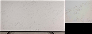 Marble Look White Quartz Stone Slabs & Tiles Design, Polished with Cusomized Edges and Solid Surface Silestone Colors Available