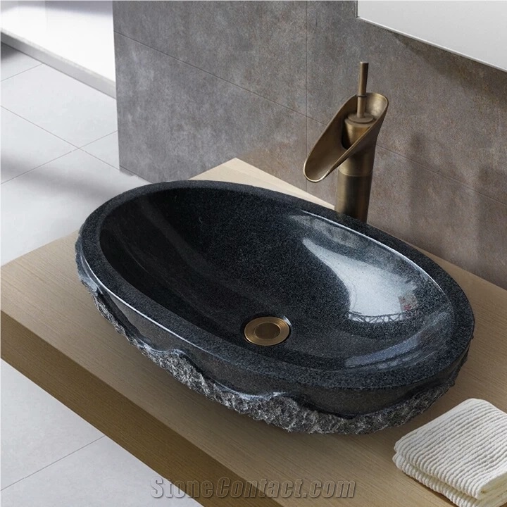 G654 Granite Wash Basin Grey Granite Vessel Sinks From