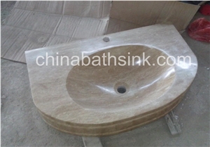 Light Imperador Marble Wash Basin, Stone Bathroom Sink, Stone Sink,