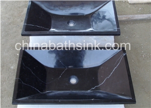 Nero Marquina Wash Basin, Marble Sink,Bathroom Sink, Stone Basins