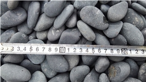 Honed Natural Black Pebble Stones Various Sizes